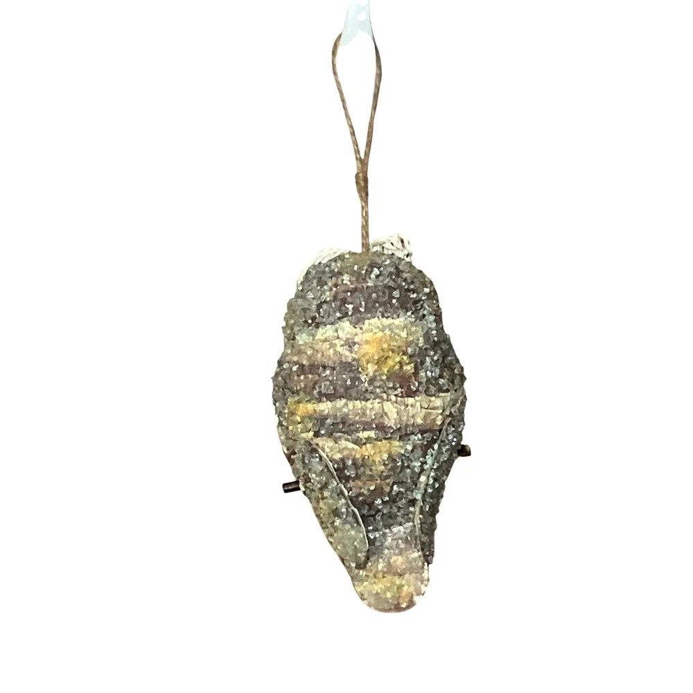 Unbranded Owl Ornament White Good Rustic Woodland Textured Decor